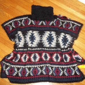 NWT Fluffy Cozy Poncho One Size